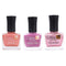Metallic & Matte Nail Polish Pack - Pink, Purple, Peach (4 Shades)