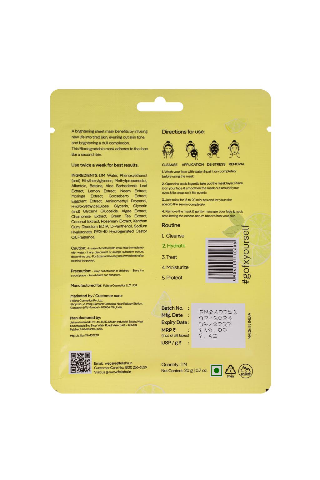 Brightening & Moisturizing Serum Mask