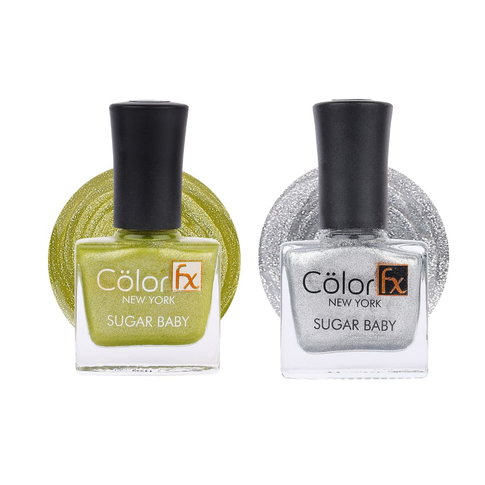 Sugar Baby Nail Polish - Yellow & Grey (Pack of 2)