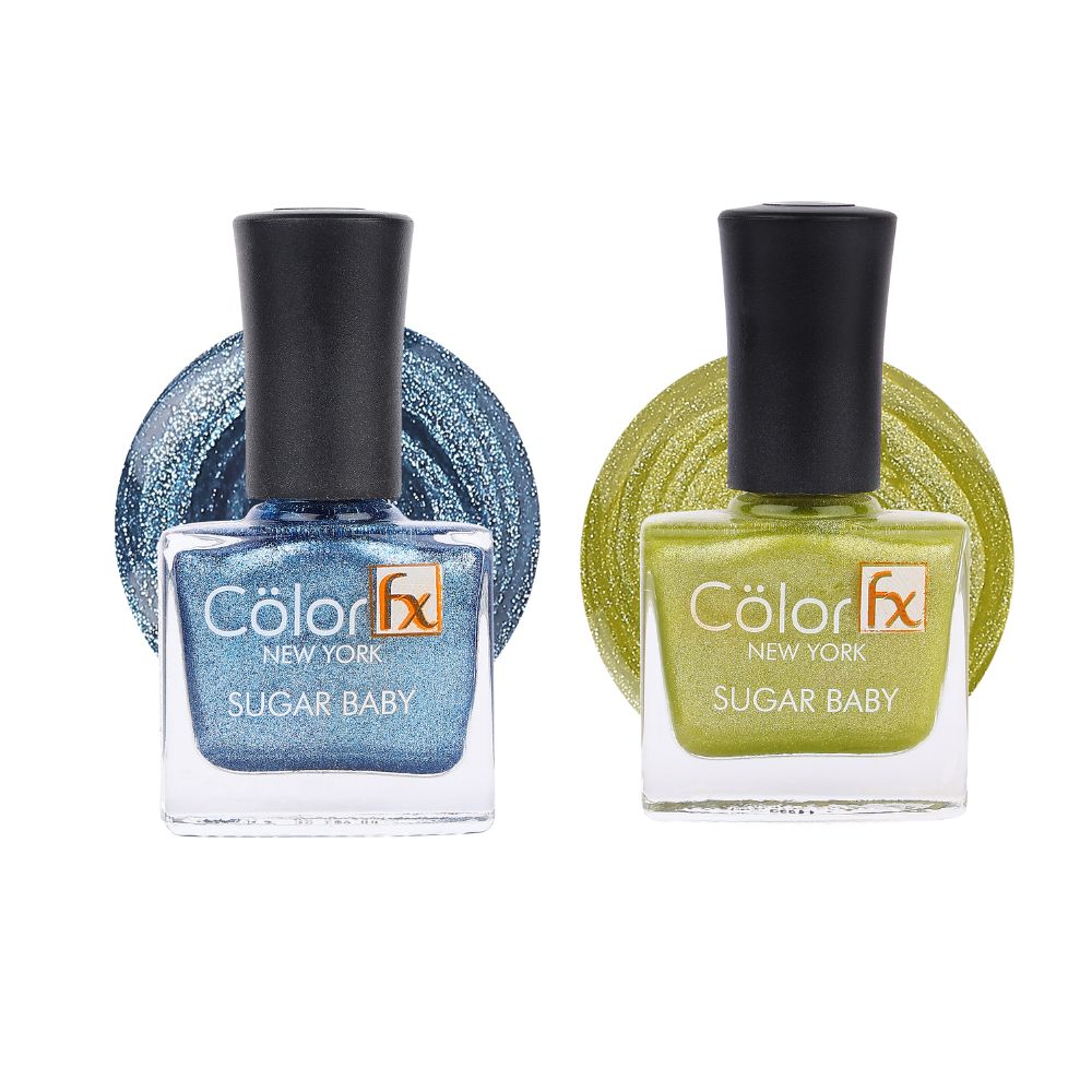 Sugar Baby Nail Polish - Yellow & Blue (Pack of 2)