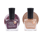 Sugar Baby Nail Polish - Purple & Bronze Copper (Pack of 2)