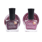 Sugar Baby Nail Polish - Shimmery Purple & Pink (Pack of 2)
