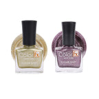 Sugar Baby Nail Polish - Gold & Violet (Pack of 2)