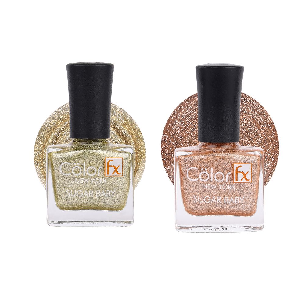 Sugar Baby Nail Polish - Gold & Bronze Copper (Pack of 2)