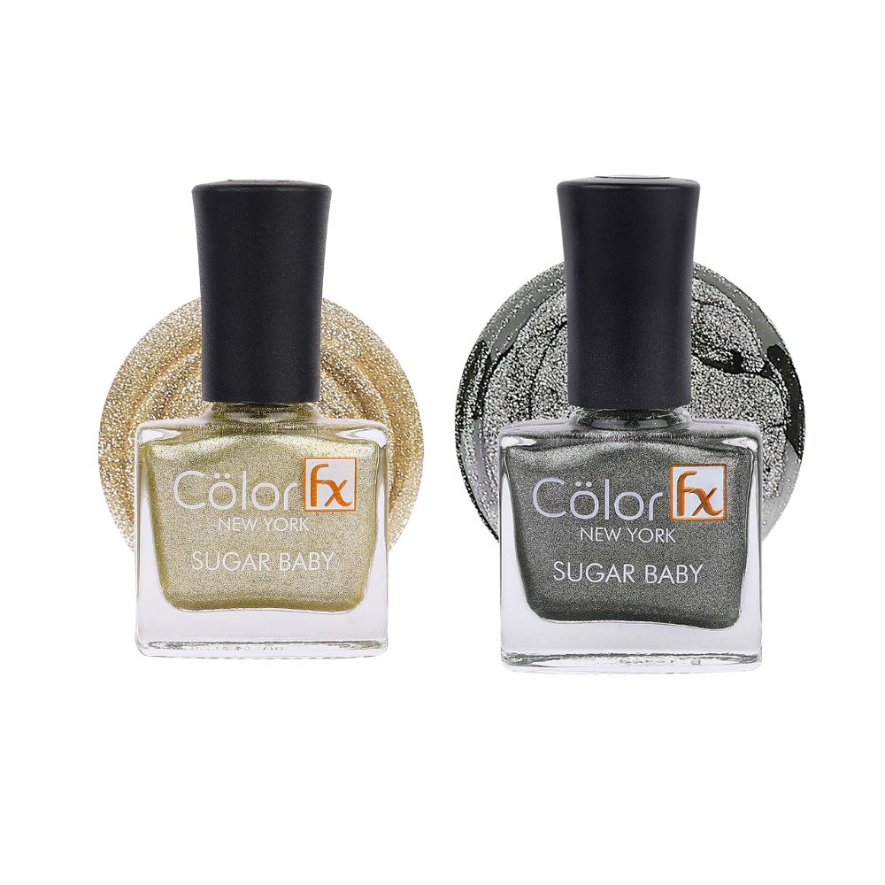 Sugar Baby Nail Polish - Gold & Green (Pack of 2)