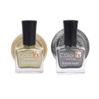 Sugar Baby Nail Polish - Gold & Grey (Pack of 2)