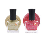 Sugar Baby Nail Polish - Gold & Red (Pack of 2)