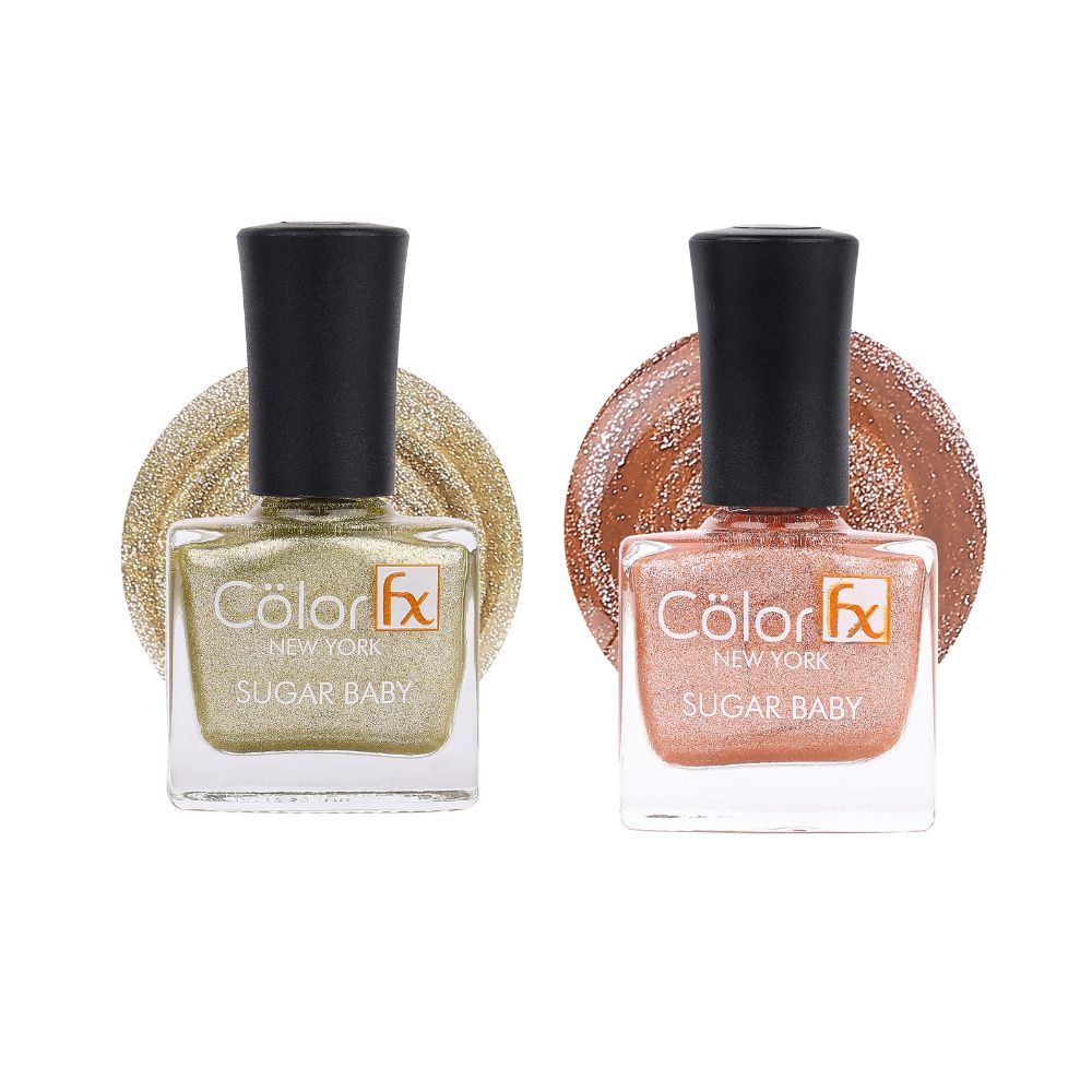 Sugar Baby Nail Polish - Gold & Brown (Pack of 2)
