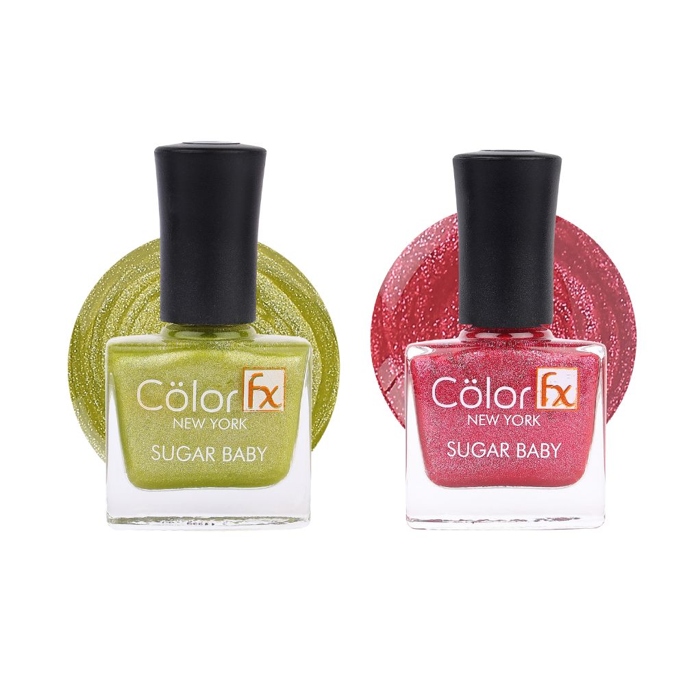 Sugar Baby Nail Polish - Yellow & Red (Pack of 2)