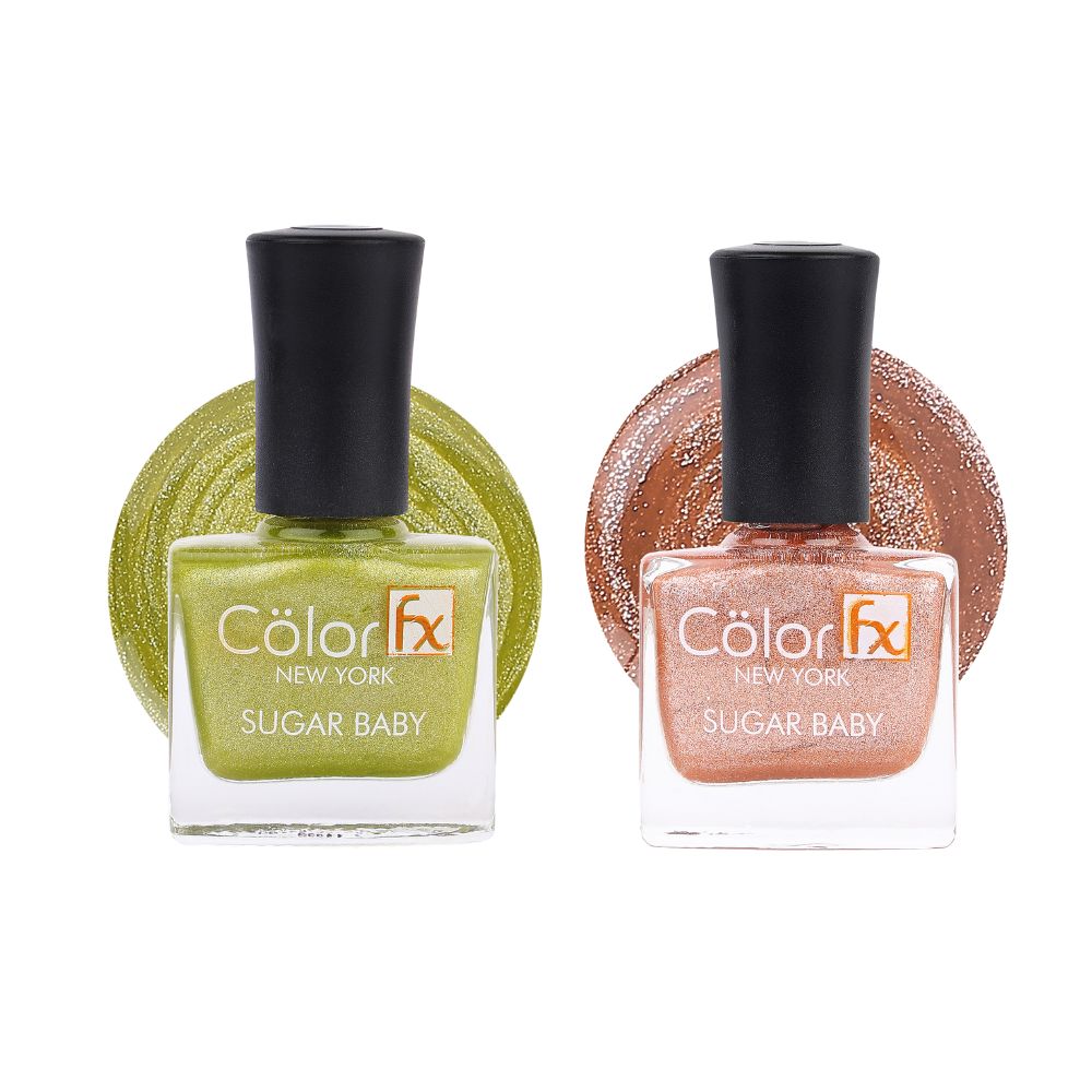 Sugar Baby Nail Polish - Yellow & Brown (Pack of 2)