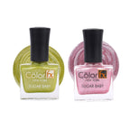Sugar Baby Nail Polish - Yellow & Light Pink (Pack of 2)