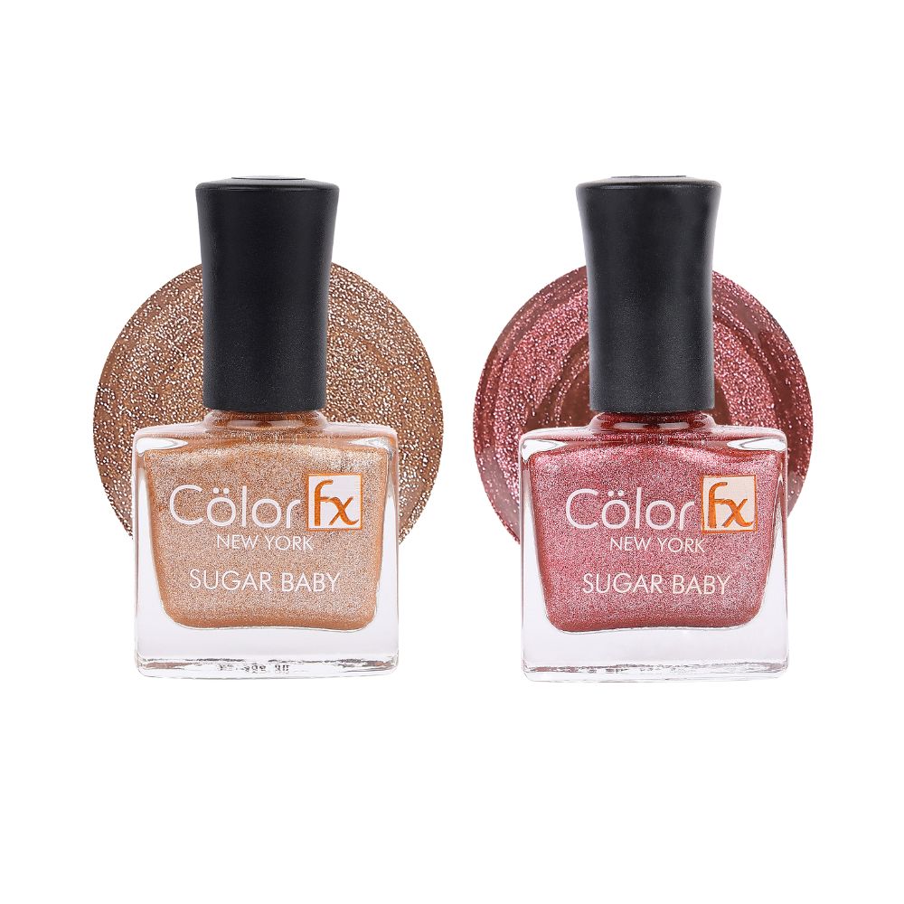 Sugar Baby Nail Polish - Bronze Copper & Red (Pack of 2)