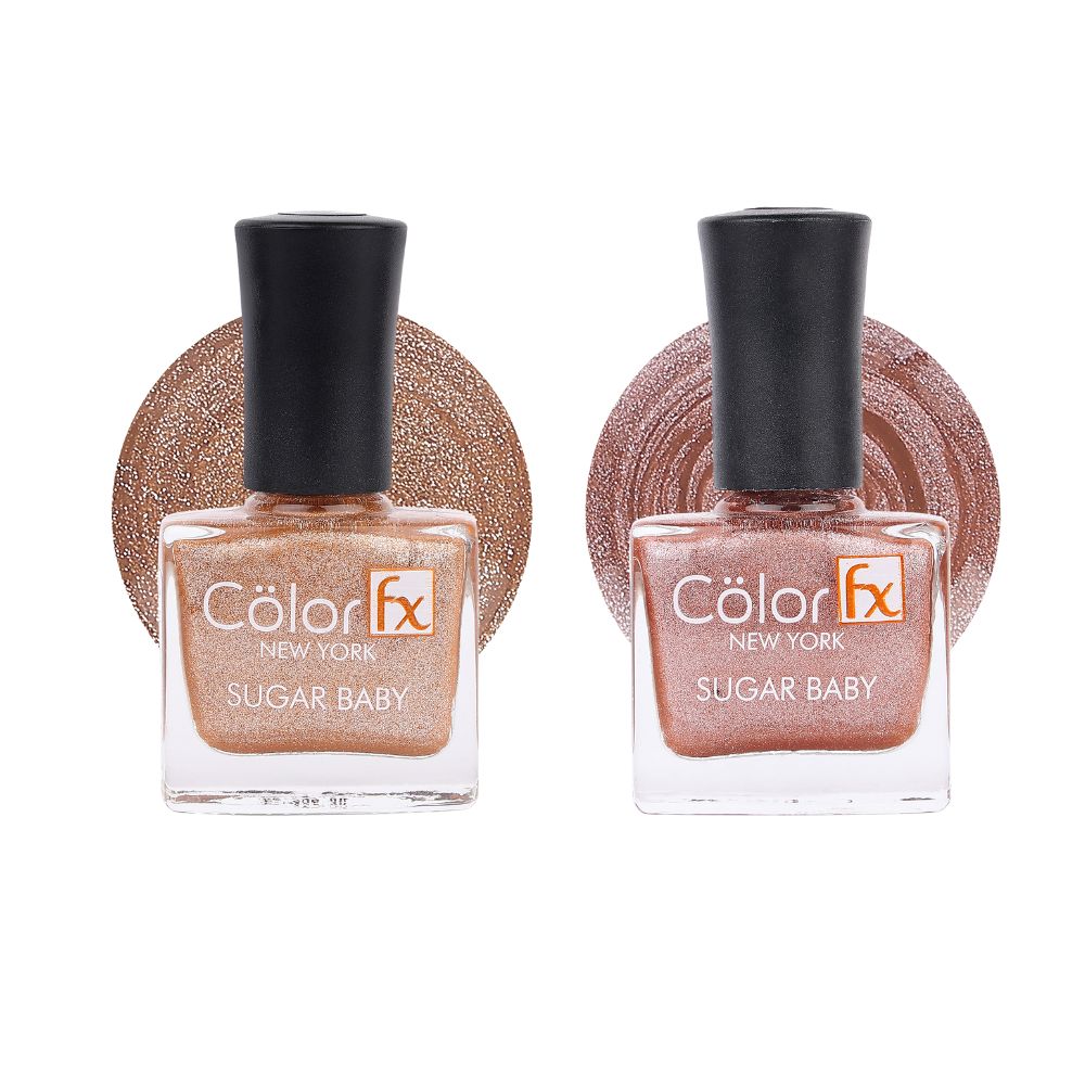 Sugar Baby Nail Polish - Bronze Copper & Peach (Pack of 2)