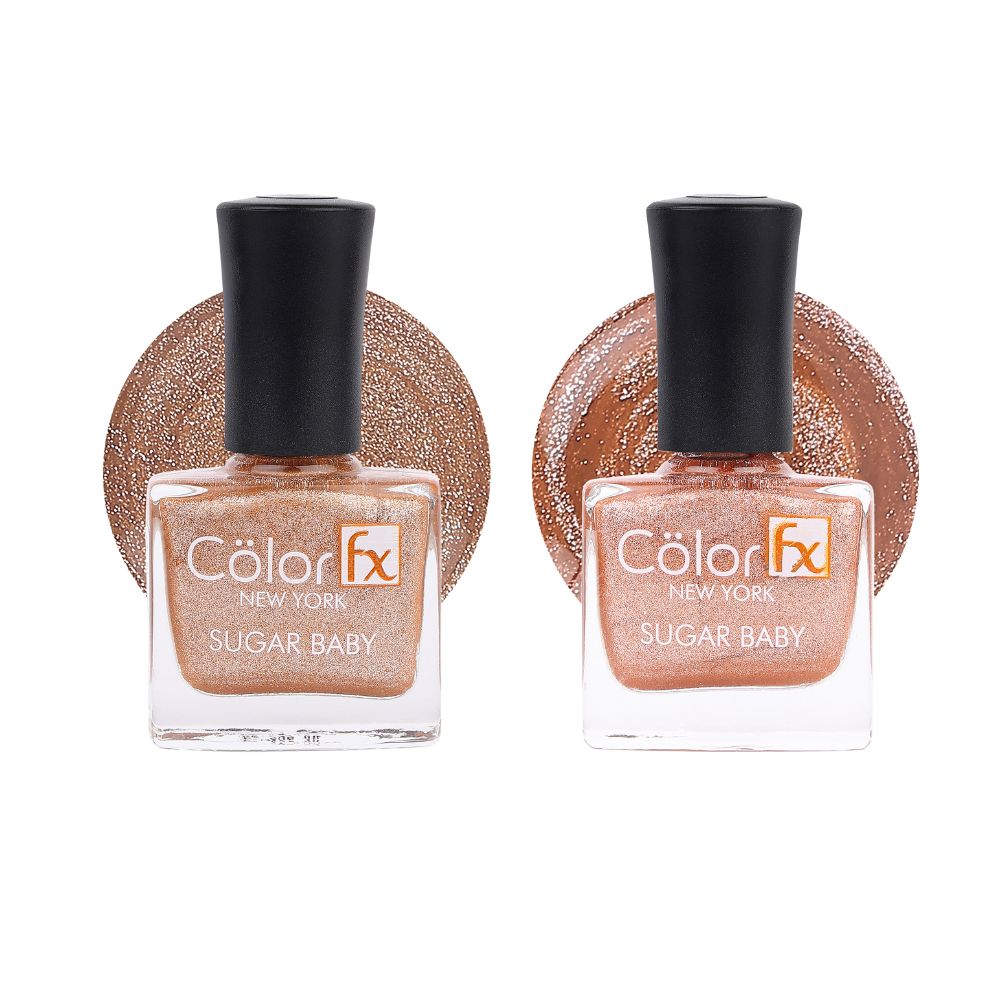 Sugar Baby Nail Polish - Bronze Copper & Brown (Pack of 2)