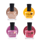 Sugar Baby, Perfect Stay & Twilight Nail Polishes - Red, Copper, Purple & Yellow