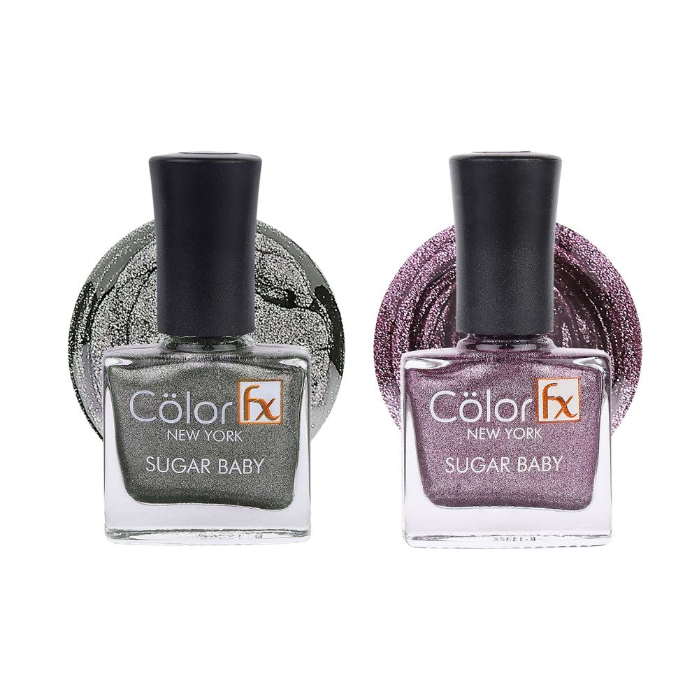 Sugar Baby Nail Polish - Green & Violet (Pack of 2)