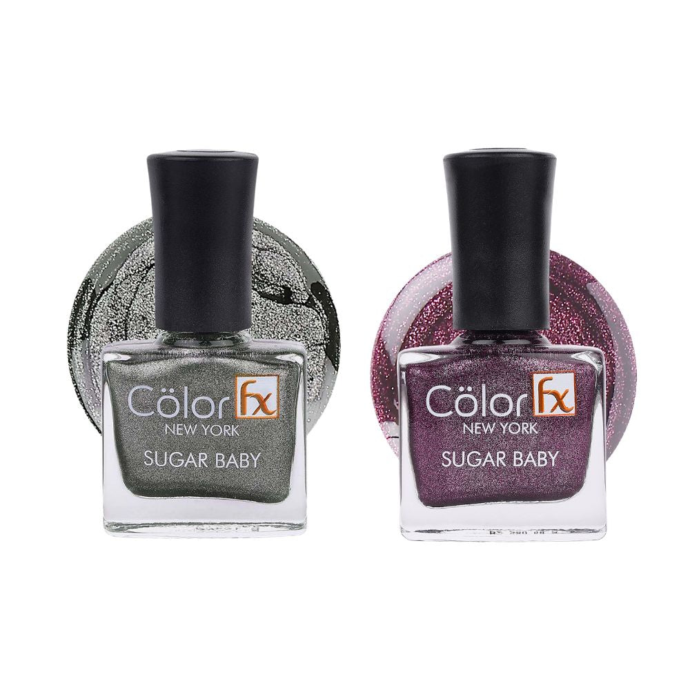 Sugar Baby Nail Polish - Green & Purple (Pack of 2)
