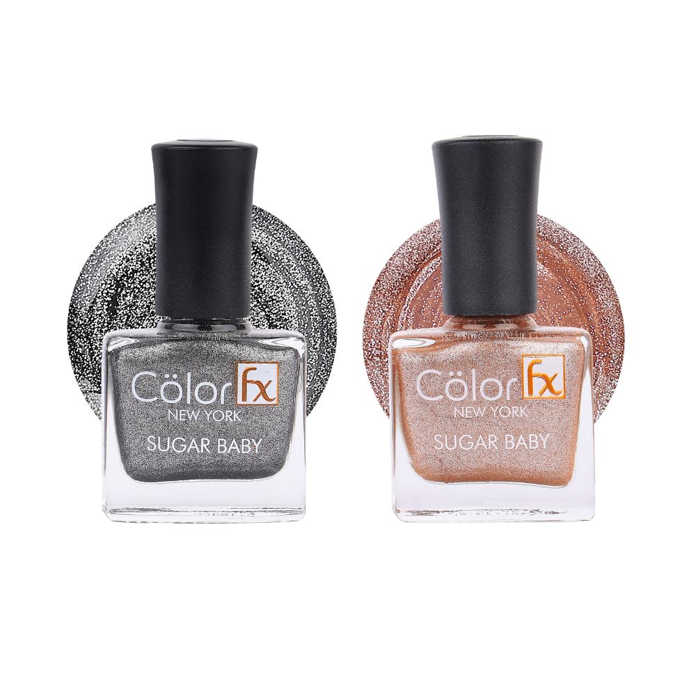 Sugar Baby Nail Polish - Grey & Nude (Pack of 2)