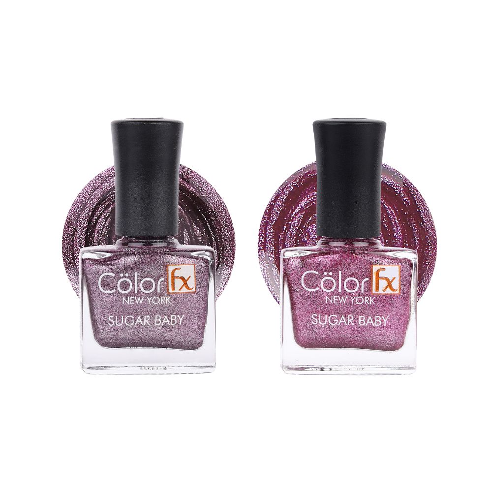 Sugar Baby Nail Polish - Pink & Violet (Pack of 2)