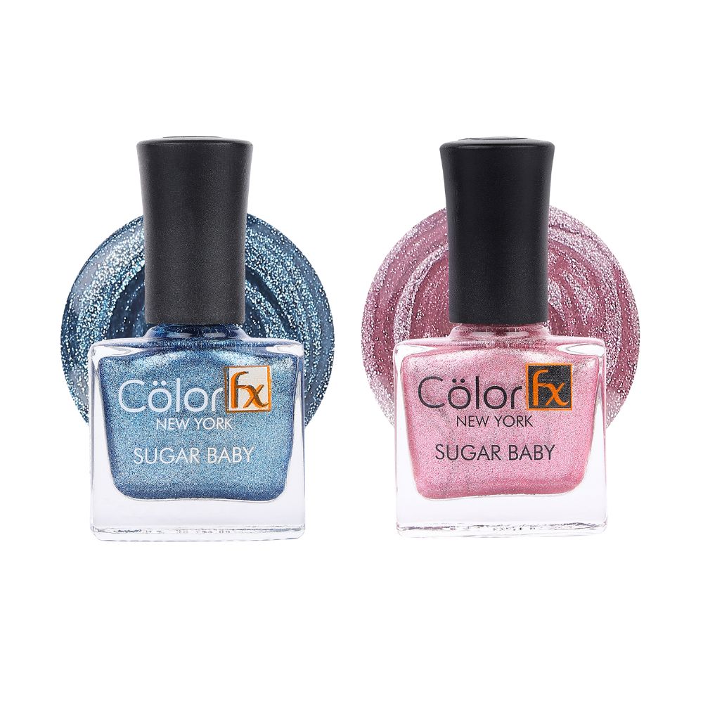 Sugar Baby Nail Polish - Light Pink & Blue (Pack of 2)