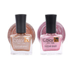 Sugar Baby Nail Polish - Light Pink & Nude (Pack of 2)