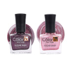 Sugar Baby Nail Polish - Light Pink & Purple (Pack of 2)