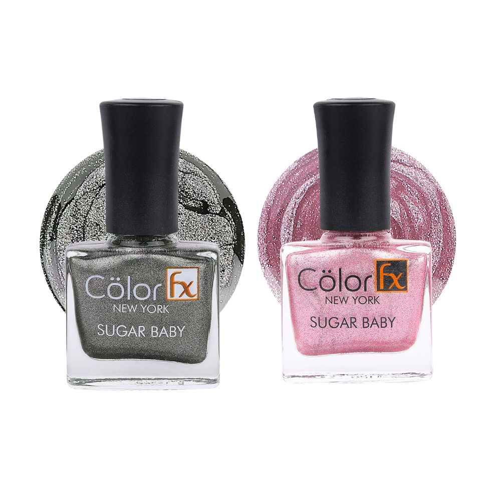 Sugar Baby Nail Polish - Light Pink & Green (Pack of 2)