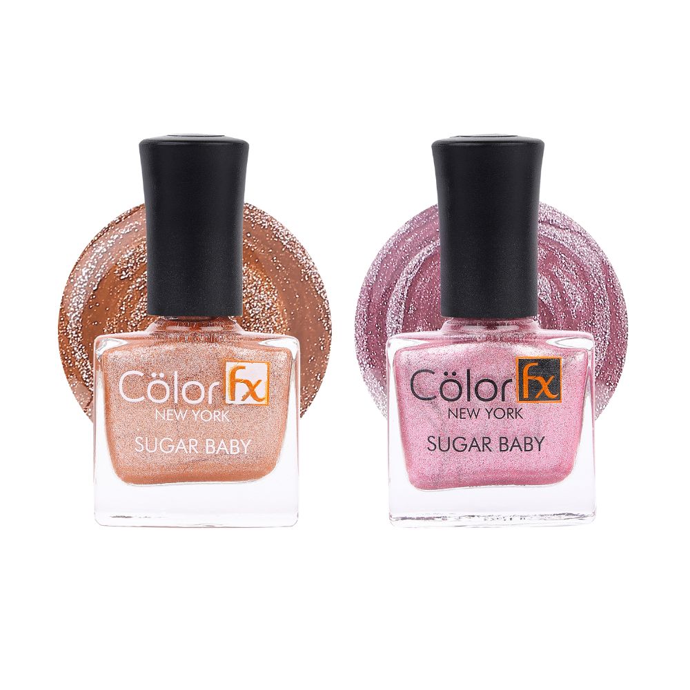 Sugar Baby Nail Polish - Light Pink & Brown (Pack of 2)