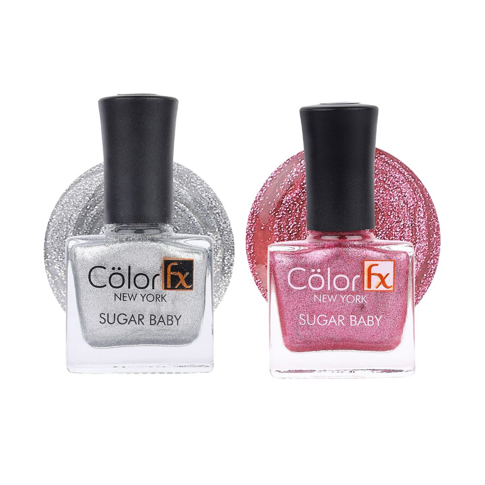 Sugar Baby Nail Polish - Pink & Grey (Pack of 2)