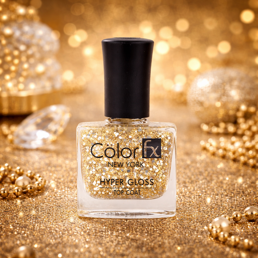 Top Coat - Gold Glitter Transparent (Shade 174)