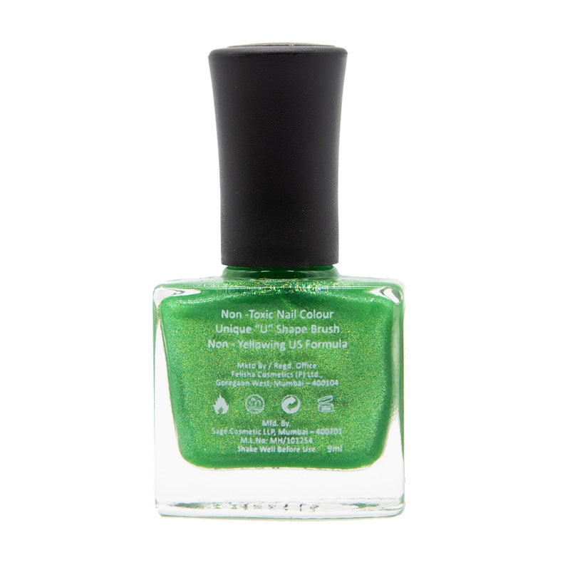 Color Fx New York Cocktail Duochrome Nail Polish - Green with Shimmer