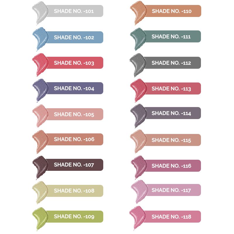 Sugar Baby Nail Polish Metallic Shimmery Matte Gel Like Finish, Pack Of 18