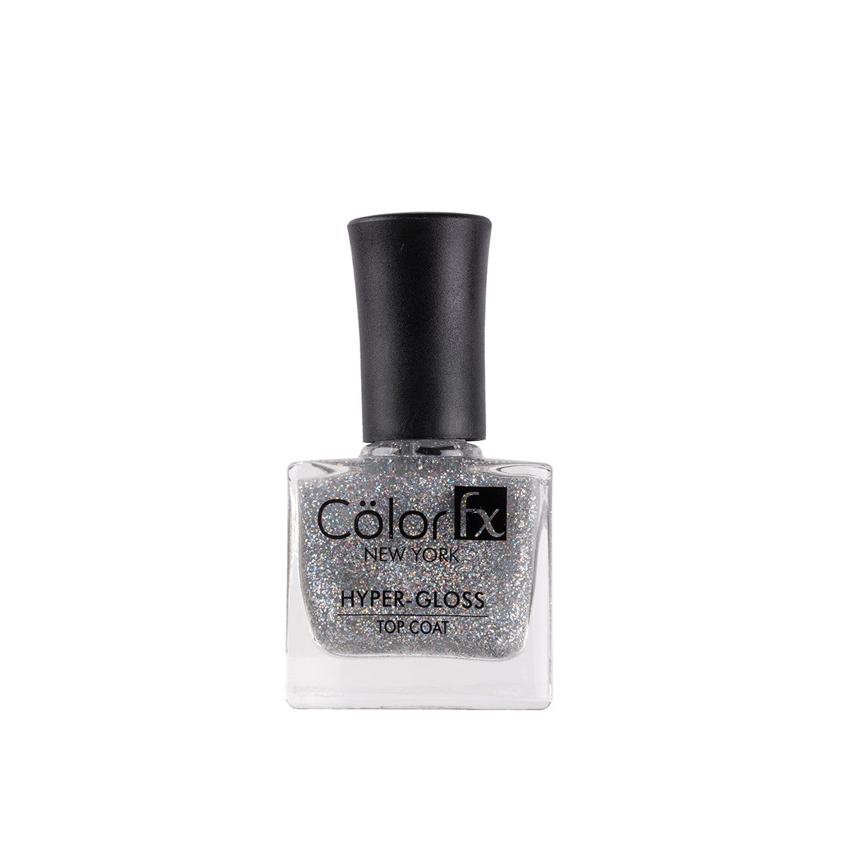 Color Fx Perfect Stay Top Coat Hyper Glossy Nail Polish - Holographic Glitter Transparent (Shade 172)
