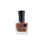 Color Fx Perfect Stay Top Coat Hyper Glossy Nail Polish - Rose Gold Glitter Transparent (Shade 173)