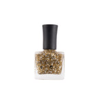 Color Fx New York Perfect Stay Top Coat Hyper Glossy Nail Polish - Gold Glitter Transparent (Shade 174)