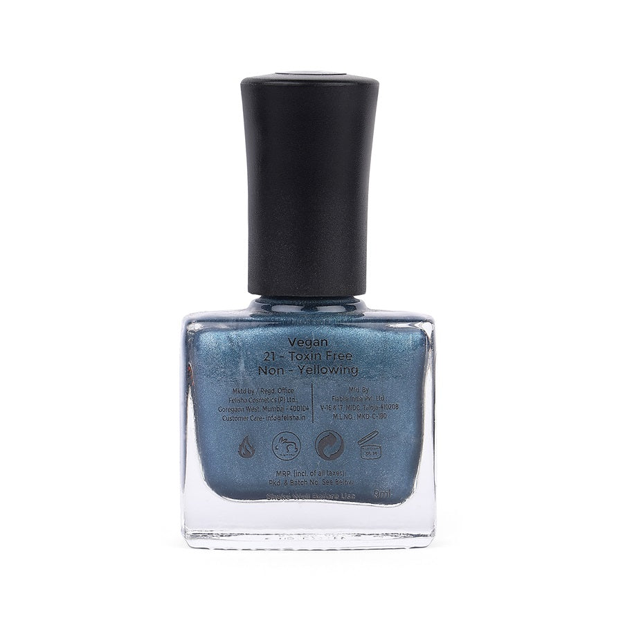 Twilight Metallic Matte Nail Polish - Peacock Blue Teal, 160
