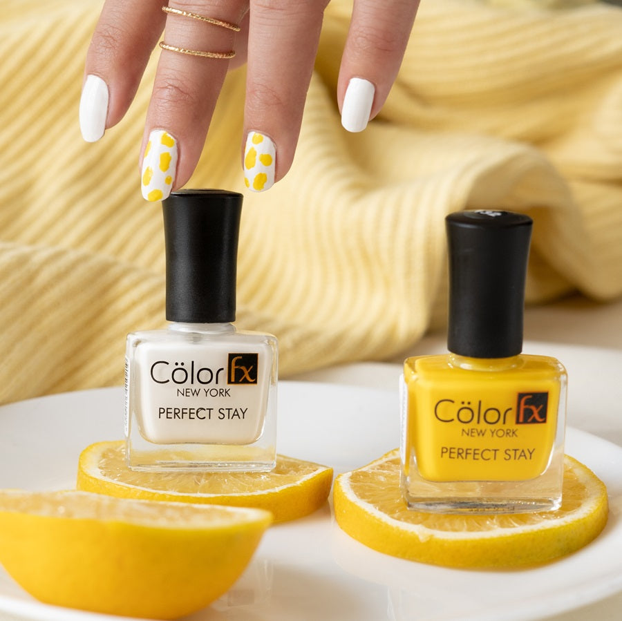 Perfect Stay Nail Polishes - White & Yellow
