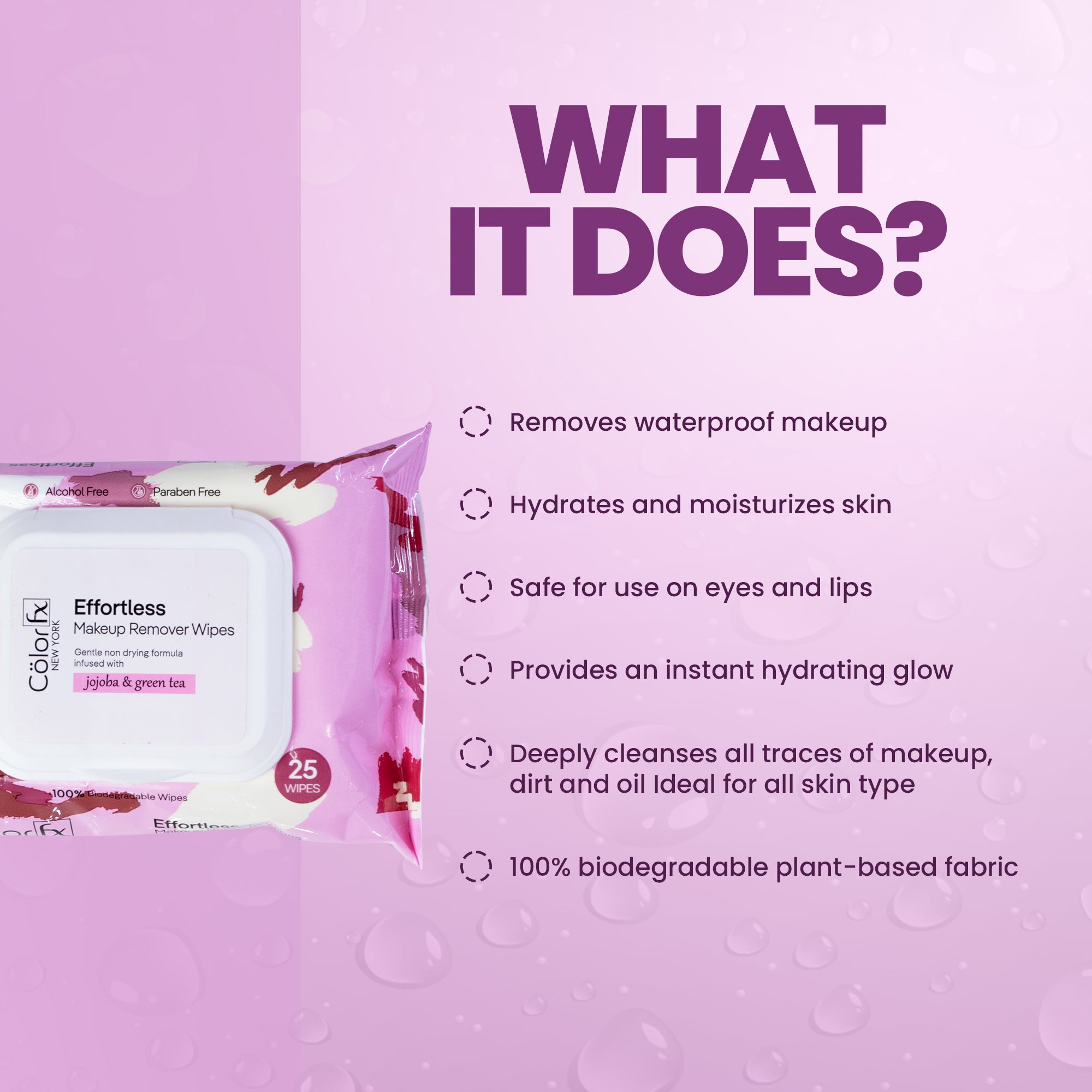 Effortless, Quick & Gentle Makeup Remover Wipes (Pack of 25)