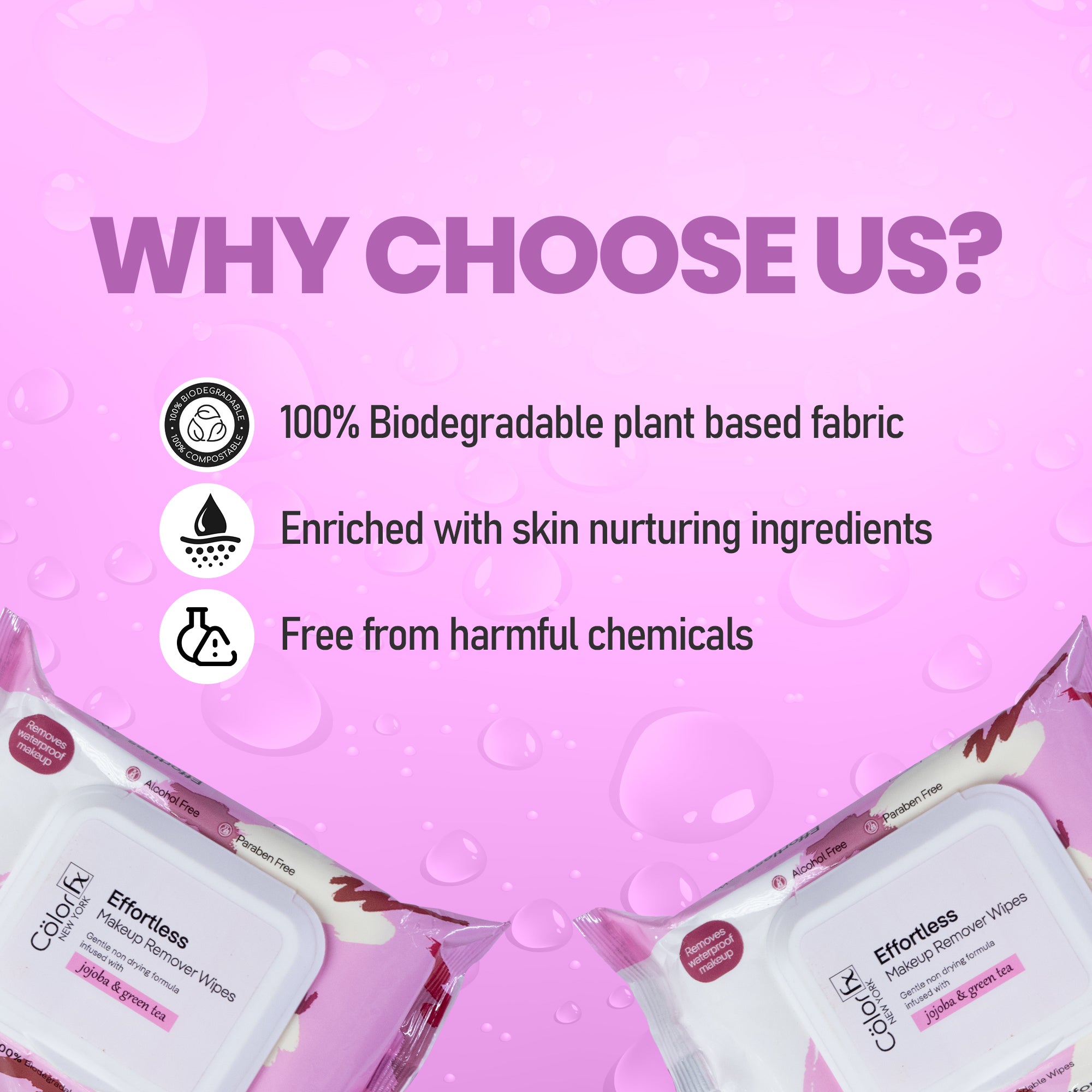 Effortless, Quick & Gentle Makeup Remover Wipes (Pack of 25)