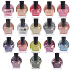 Sugar Baby Nail Polish Metallic Shimmery Matte Gel Like Finish, Pack Of 18