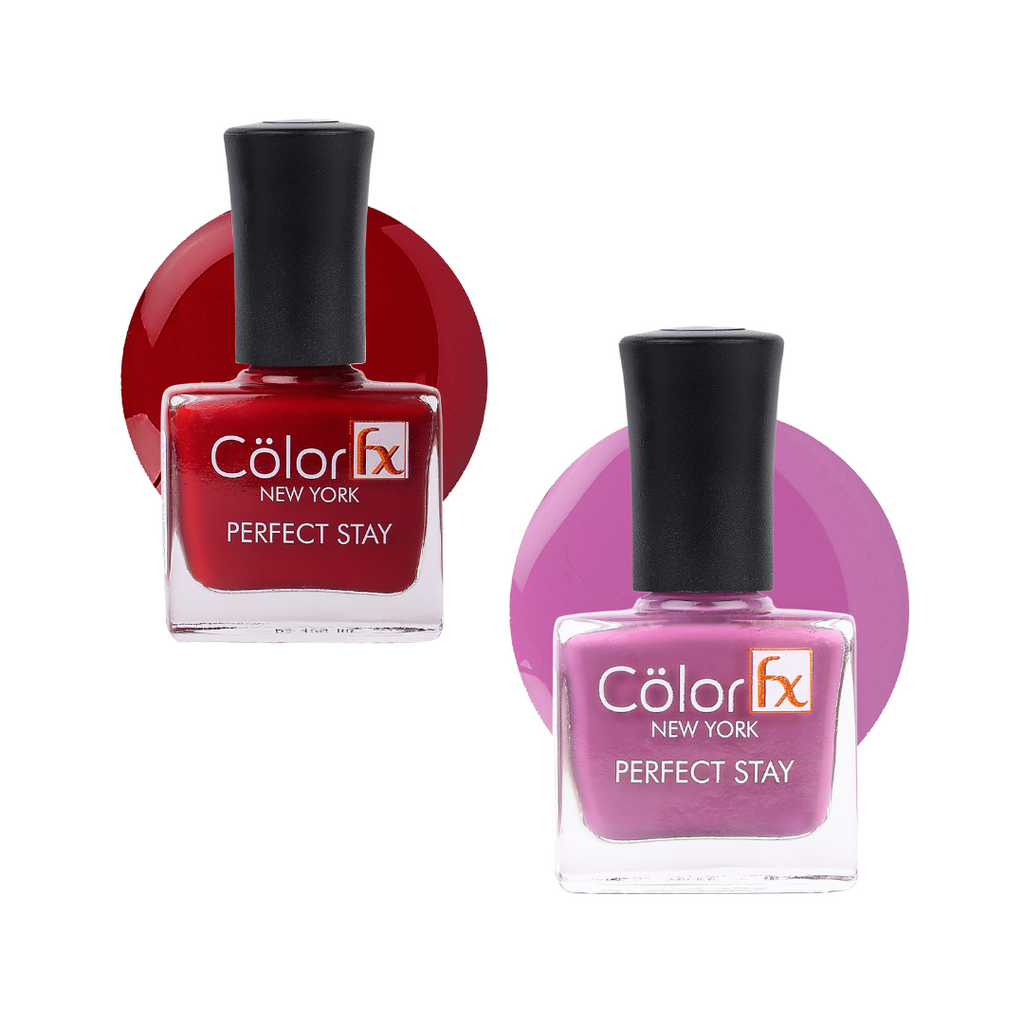 Perfect Stay Nail Polishes - Purple & Red