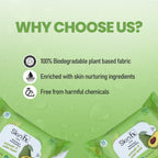 Refreshing & Soothing Wipes – Avocado & Witch Hazel 25 pcs